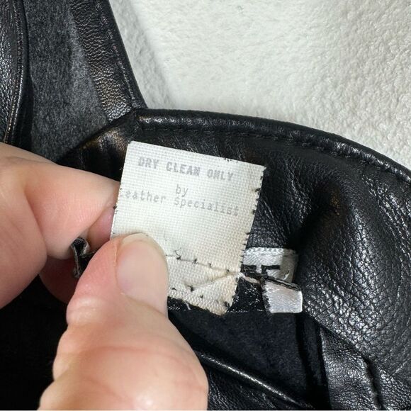 Vintage Firenze Santa Barbara Leather Dress Bodycon Whimsygoth Dark Romantic S - Picture 7 of 7